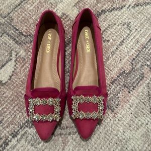 Chase + Chloe Hot Pink size 9 flats Never Worn